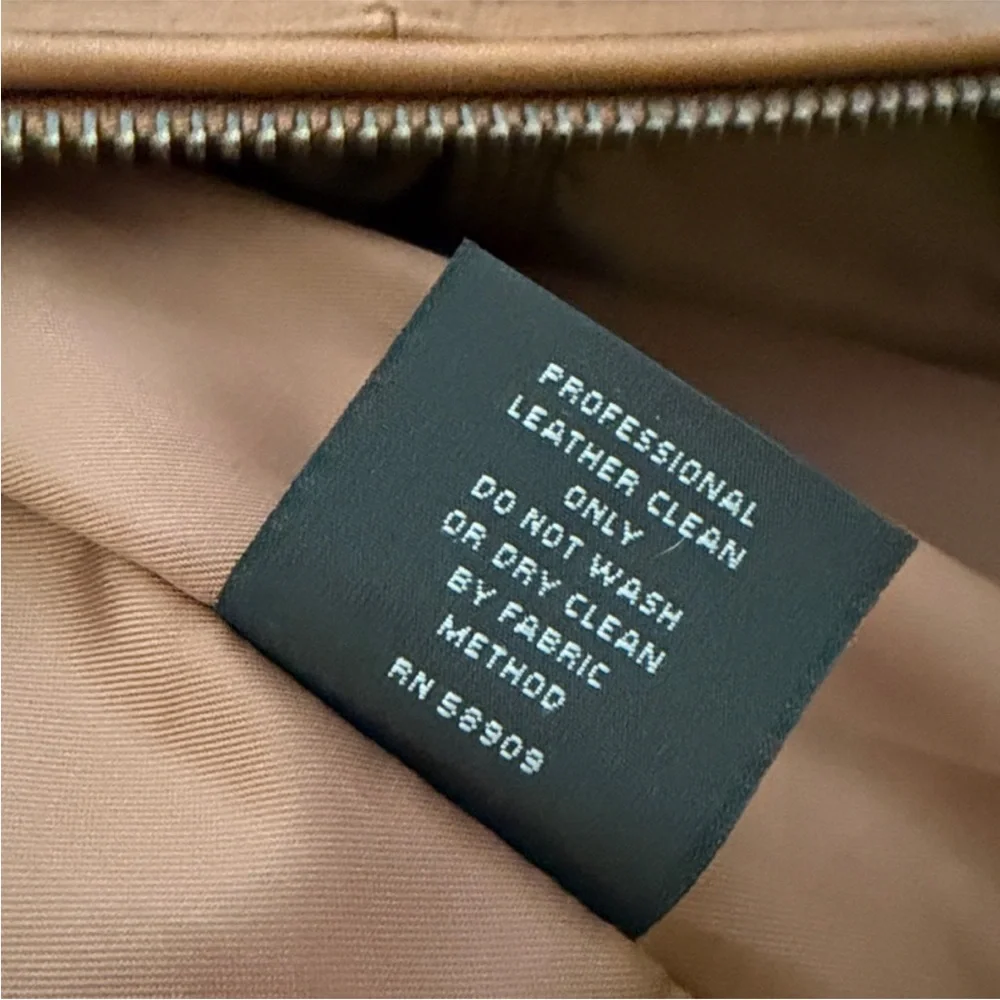 Roundtree & Yorke Men's tan brown Leather Jacket XL - Picture 6 of 7